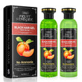 Natural Fruit Vineger Black Gel Hair Color | Natural Hair Dye for Men & Women | No Ammonia & No PPD, Long-Lasting, Gentle on Scalp | 100% Gray Hair Coverage